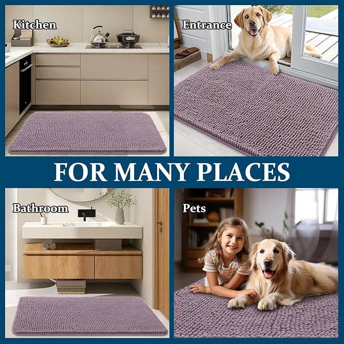 OLANLY Dog Door Mat for Muddy Paws 44x24, Absorbs Moisture and Dirt, Absorbent - Image 8