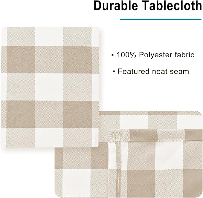 54 x 108 Inch Checkered Tablecloth Rectangle - Image 3