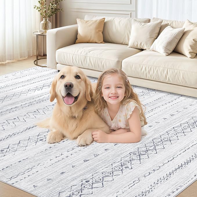 cotiled 8x10 Area Rugs Living Room Rug: Washable Boho Rugs - Image 5