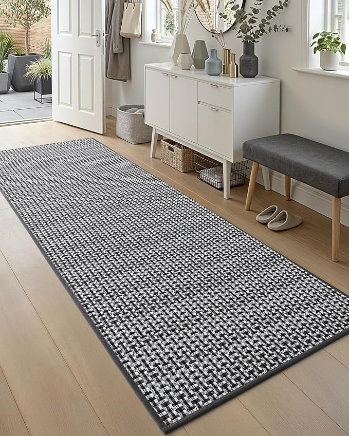 DEXI Hallway Runner Rug 2'4"x12', Non Slip Rubber Backed Runners Carpet - Image 5