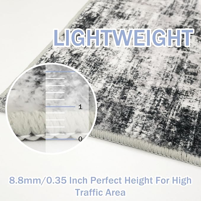 IOHOUZE Abstract Runner Rug 2x12 Ft Washable Runners - Image 5