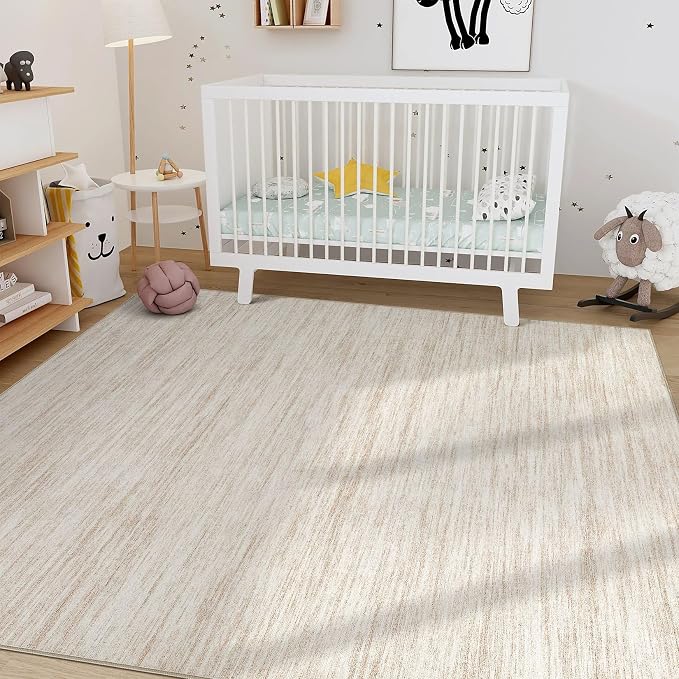 Nakagishi 10x14 Area Rugs Living Room: Washable Large Vintage Rug Neutral - Image 8