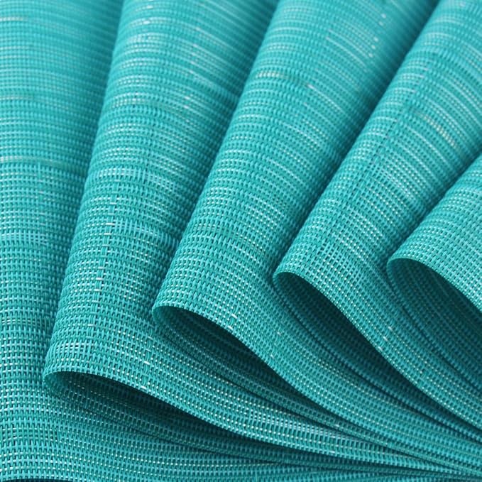PIGCHCY Placemats, Washable Durable Vinyl Woven Table Mats, Elegant Heat - Image 7