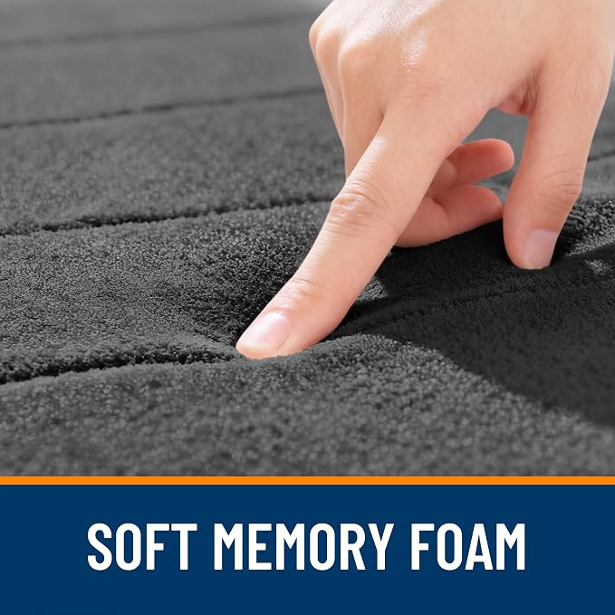 OLANLY Memory Foam Bath Mat 35x16, Super Soft Absorbent Bathroom Rugs, Quick Dry - Image 5
