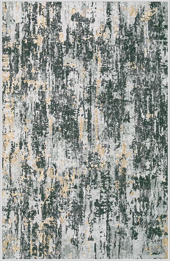 Area Rugs 5x7 Living Room: Washable Rug Modern Abstract Rugs Soft Non Slip - Image 8