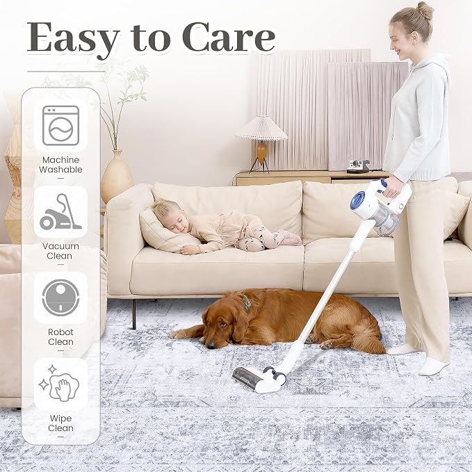 XLUEZ Area Rug 10x12 Living Room Rugs, Machine Washable Vintage Distressed - Image 5
