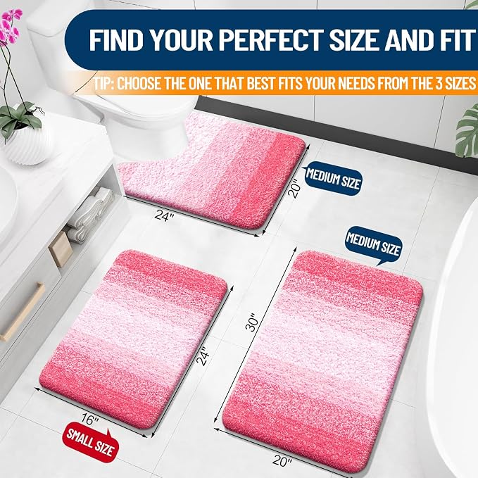 OLANLY Large Bathroom Rugs Mat 44x32, Extra Soft Absorbent Microfiber Bath Rugs - Image 2