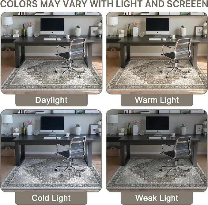 48"x72" Office Chair Mat for Hardwood Tile Floor, Under Desk Carpet Protector - Image 6