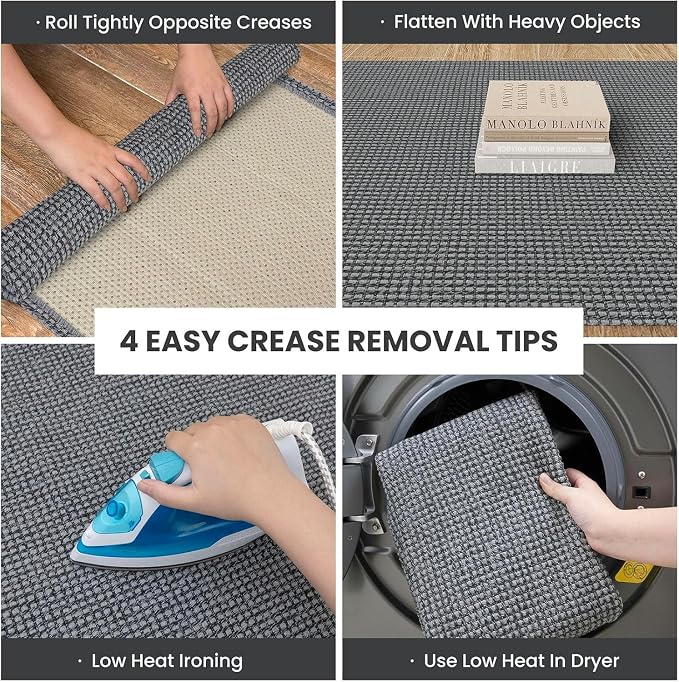 IOHOUZE Washable Runner Rug 2.6x8 Non Slip Rubber Backed Wide Hallway Runner - Image 2