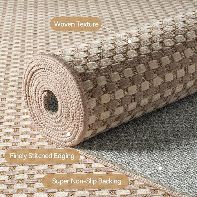 YDKGL 2x4 ft Entryway Rug Indoor Door Mat Non Slip Boho Woven Washable Area - Image 5