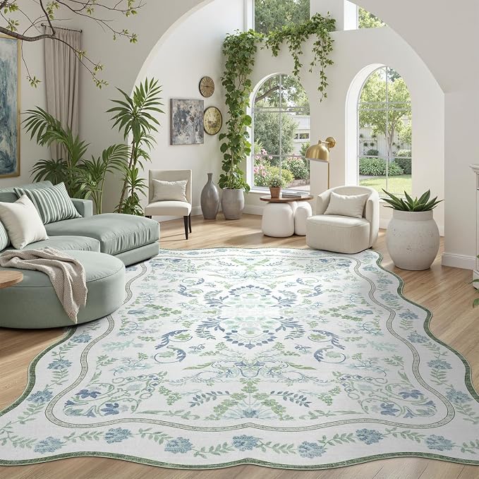 DCX Green and Blue 6x9 Rug, Kid & Pet Friendly - Image 4