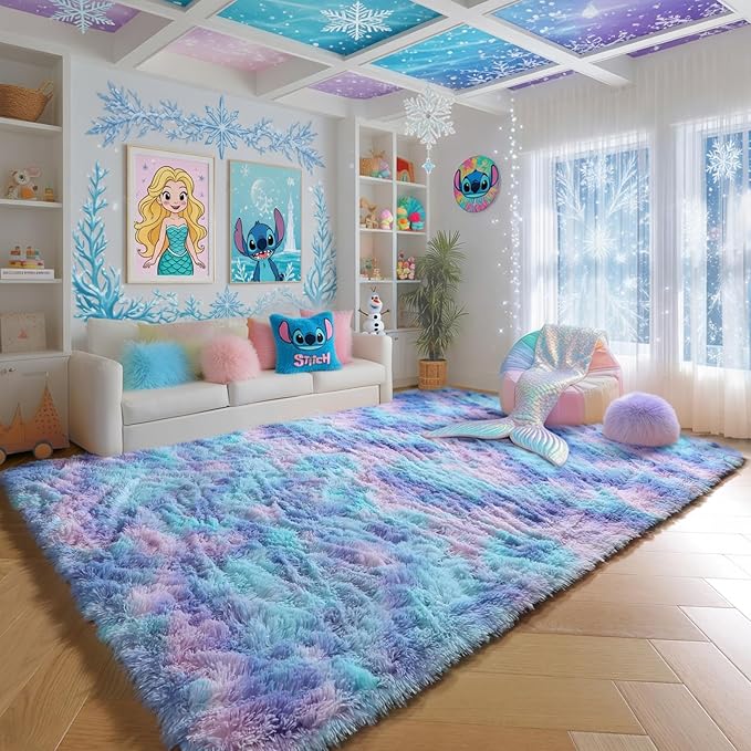 PAGISOFE Soft Purple Rainbow Rugs - Image 3