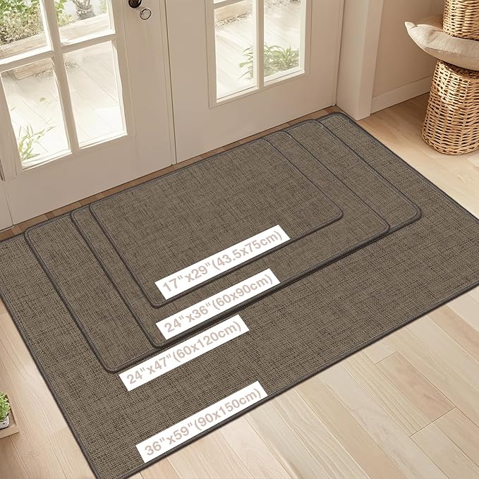 LEKEEPGO Ultra Thin Indoor Door Mat 24"x36", Low-Profile Door Mat Indoor - Image 2