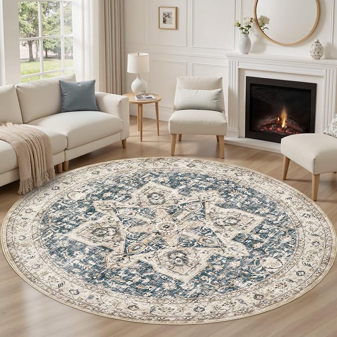 Tortania 10' Round Area Rug Living Room Rugs - Image 5