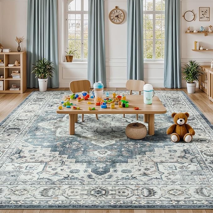 Lessymo Large Area Rugs 9x12 for Living Room, Soft Washable Rug for Bedroom - Image 5