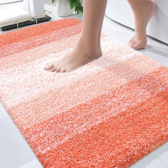 OLANLY Bathroom Rugs Mat 36x24, Extra Soft Absorbent Microfiber Bath Rugs by OLANLY