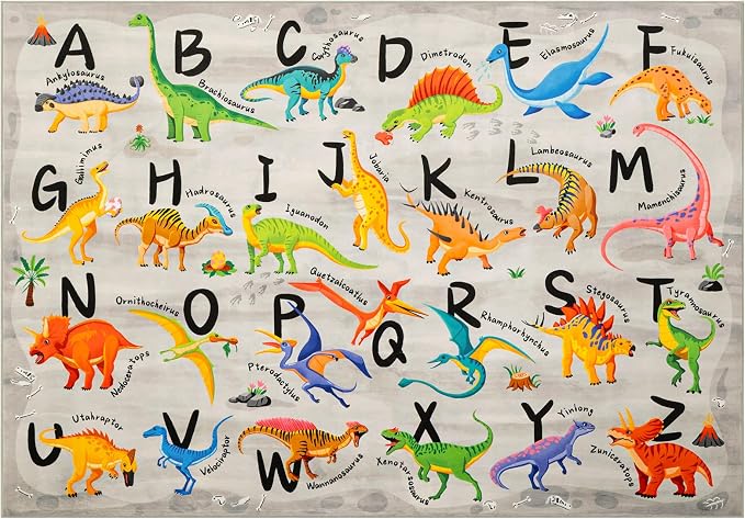 5x7 ABC Classroom Rug for Kids Playroom, Alphabet Rug - Image 3