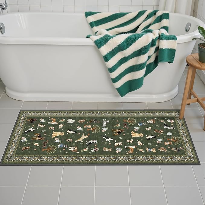 Dog Rug for Entryway, 2x3 Washable Kitchen Mat Ultra-Thin Soft, Non-Slip Indoor - Image 3