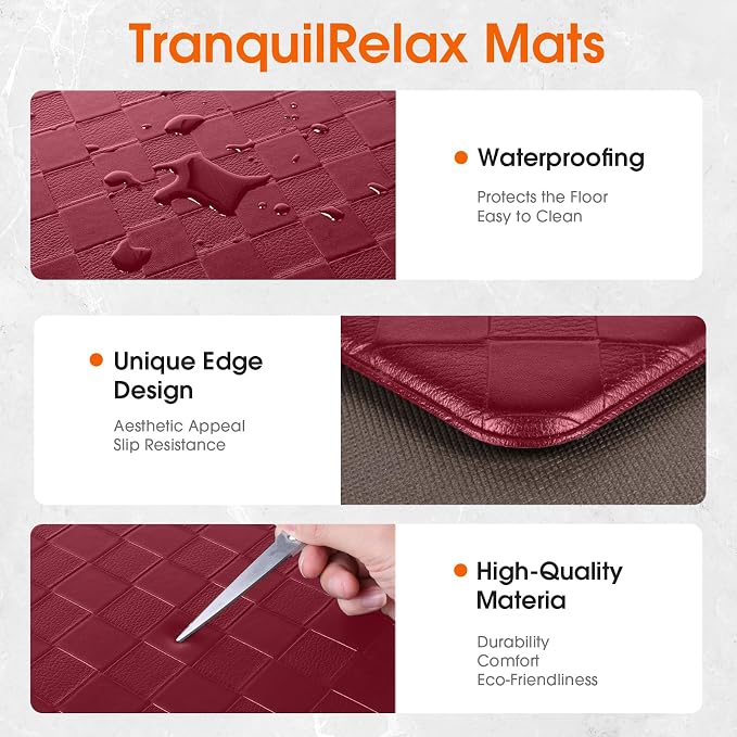 TranquilRelax Kitchen Mats, Cushioned Anti Fatigue Kitchen Mats - Image 7