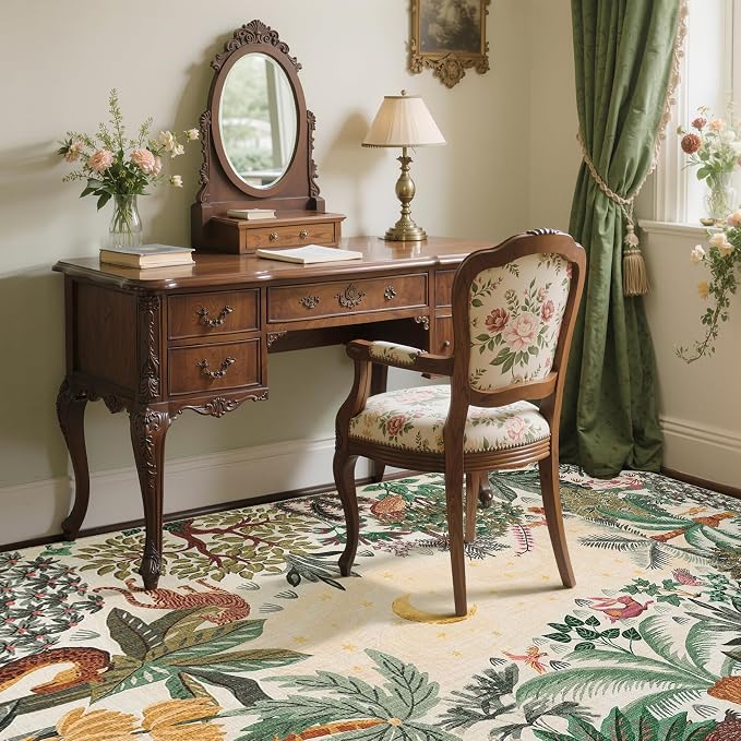 GarveeHome Area Rugs 8x10 for Living Room, Jungle Animal Large Washable Rug - Image 7