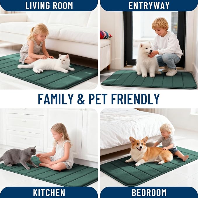 OLANLY Memory Foam Long Bathroom Rugs Runner 47x20, Super Soft Absorbent Bath - Image 9