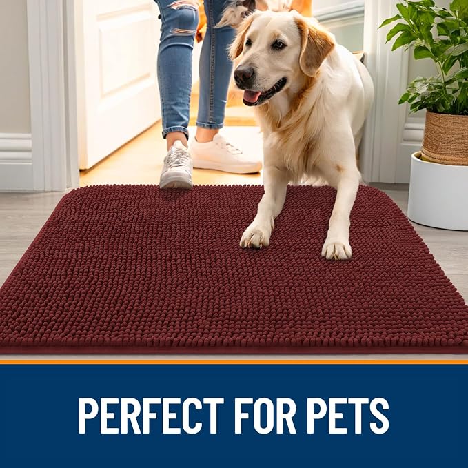 OLANLY Dog Door Mat for Muddy Paws 45x27, Absorbs Moisture and Dirt, Absorbent - Image 6