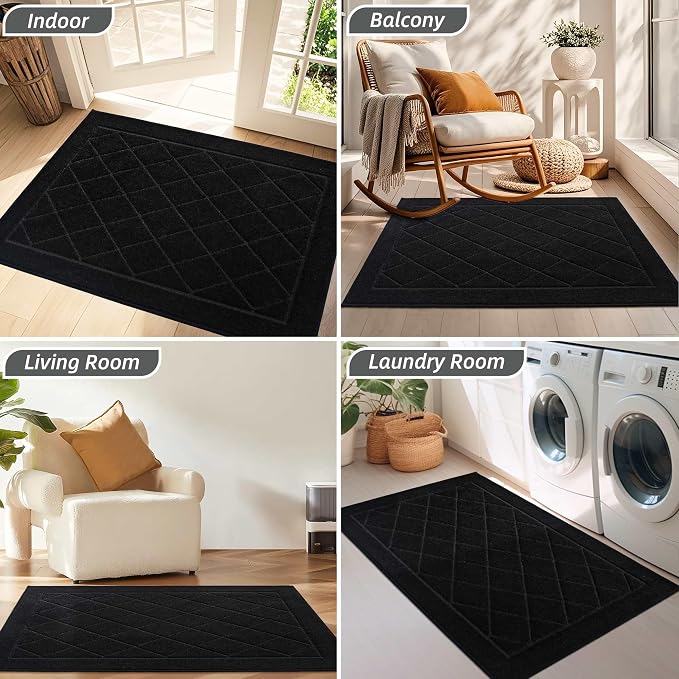 BEQHAUSE Dirt Trapper Door Mat 32" x 48", Doormat Non-Slip Entryway Rugs - Image 8