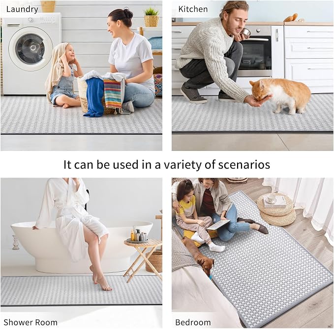 YDKGL Kitchen Runner Rugs Non Slip Washable, Super Absorbent Soft Chenille - Image 8