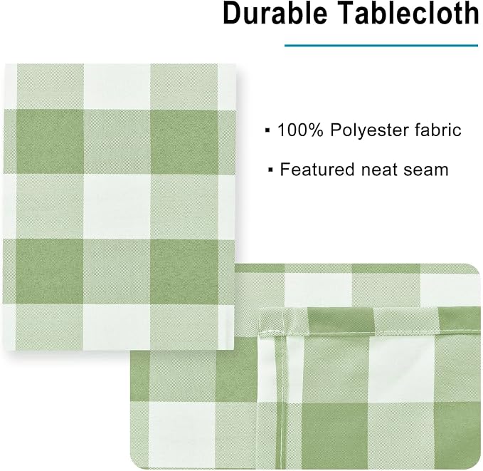60 x 120 Inch Checkered Tablecloth Rectangle - Image 4