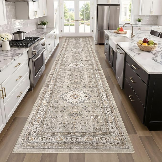 Vintage Hallway Runner Rug 3x12: Large Soft Washable Entryway - Image 8