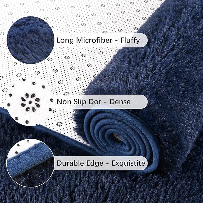 Chicrug Soft Runner Rugs for Bedroom Living Room Plush Fluffy Rug 3x10 Feet - Image 6