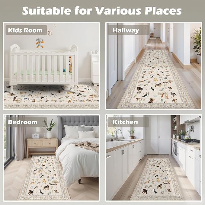 Dog Rug Runner for Hallways Kitchen 2x6, Non Slip Washable Rugs - Image 4
