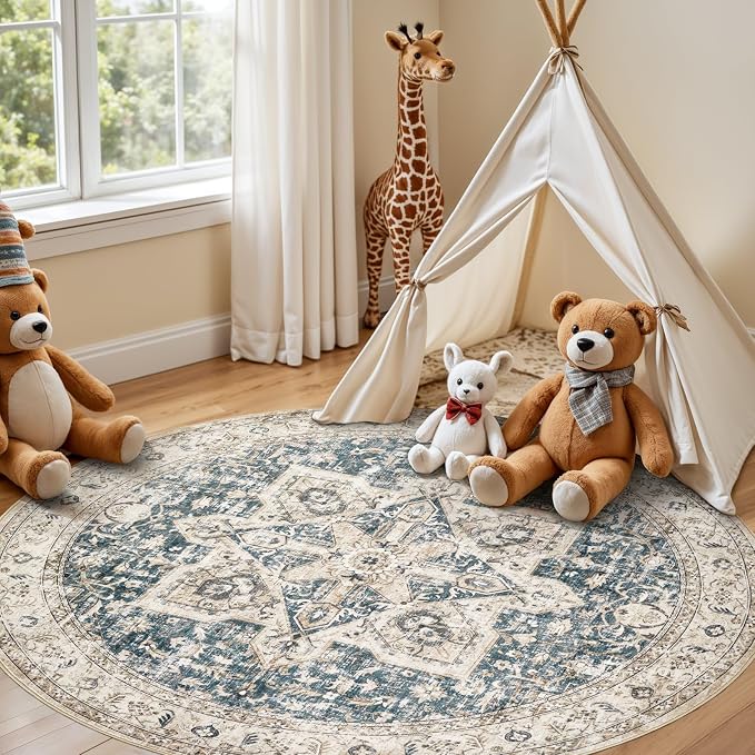 Tortania 10' Round Area Rug Living Room Rugs - Image 4