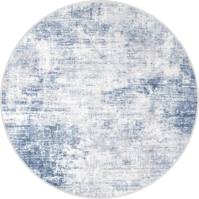 IOHOUZE Abstract Round Area Rug 6 Ft Washable Circle Rugs Large Round Rug Non - Image 9