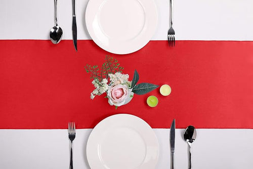 10-Pack Satin Table Runner Red 12 x 108 inches Long, Table Runners - Image 2