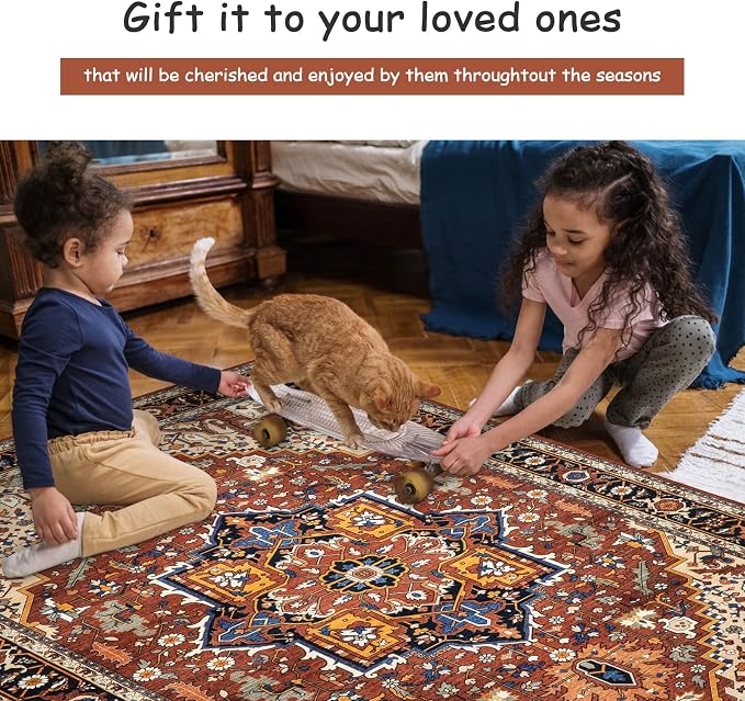 Moynesa Ultra-Thin Washable Oriental Area Rug - Image 7