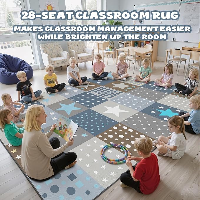 Large Classroom Rug Elementary 8x10, Preschool Teacher Classroom Must Haves - Image 2