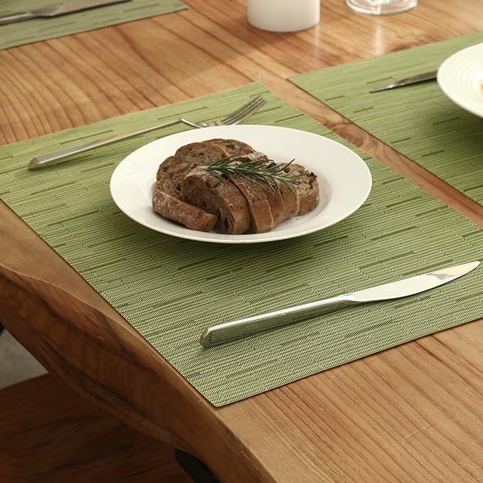 Leetaltree Pea Green Placemats Set of 4 - Image 8