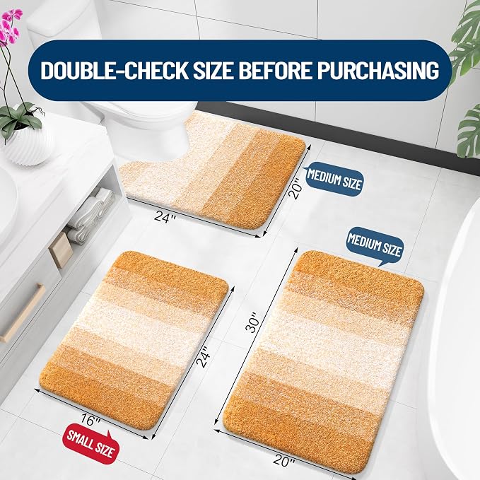 OLANLY Bathroom Runner Rugs Mat 59x24, Extra Soft Absorbent Microfiber Bath Rugs - Image 2