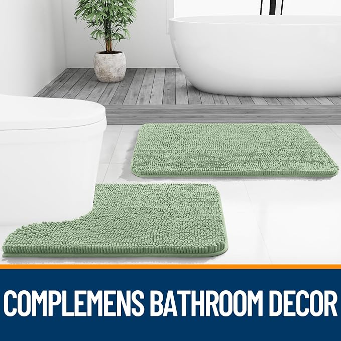 OLANLY Large Bathroom Rugs 50x30, Extra Soft Absorbent Chenille Bath Rugs - Image 7
