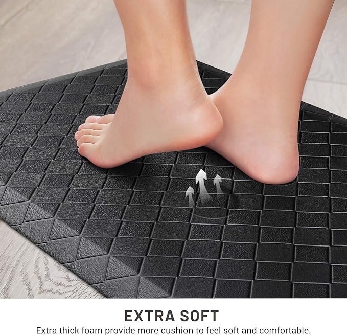 HappyTrends Kitchen Mat Cushioned Anti-Fatigue Floor Mat, Thick Waterproof - Image 3