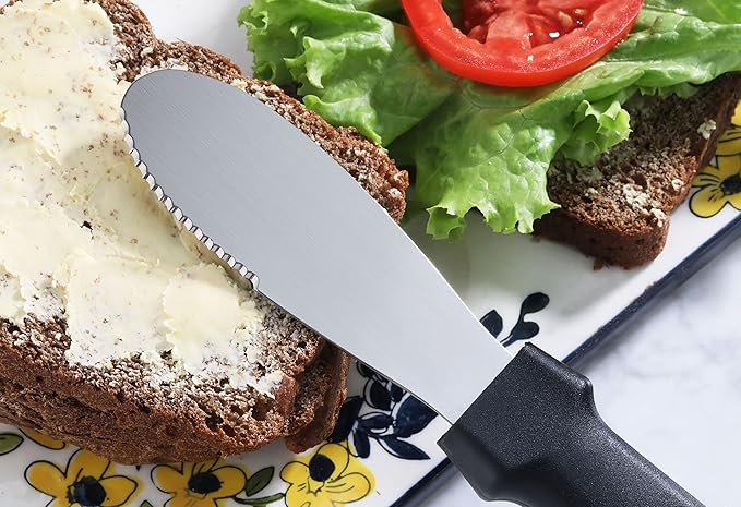 New Star Foodservice Plastic Handle Stainless Steel Butter Spreader - Image 6