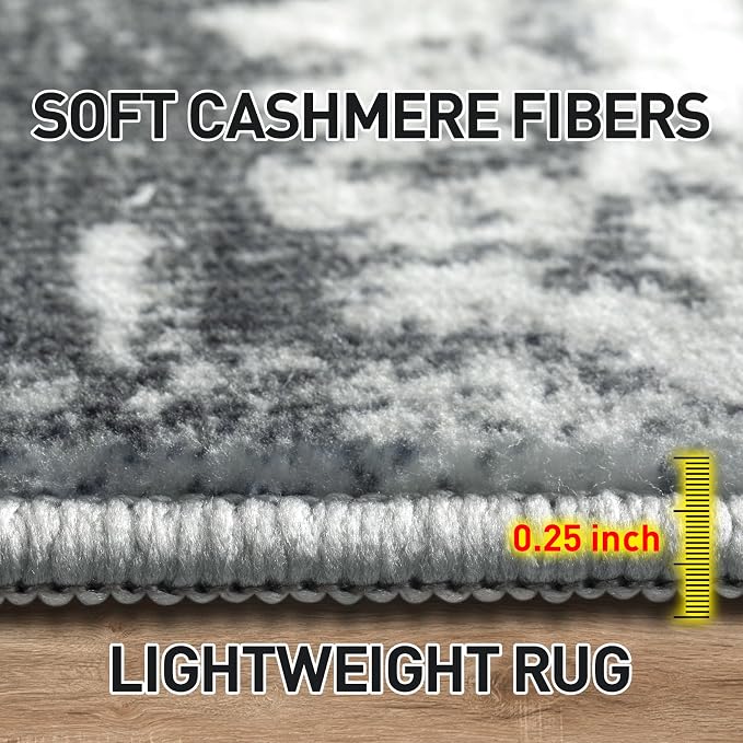 4x6 Area Rugs Washable Rug: Modern Abstract Living Room Rug Soft Anti-Skid Thin - Image 5