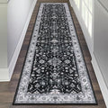 HEBE Washable Hallway Runner Rug 2'x 8' Non Slip Kitchen Rugs Runner, Low Pile by HEBE