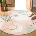 Lahome Pink Round Rugs 8Ft by Lahome