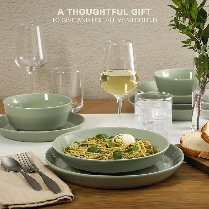 Gibson Home Summer Shades 16 Piece Plates and Bowls Dishes Service - Image 5