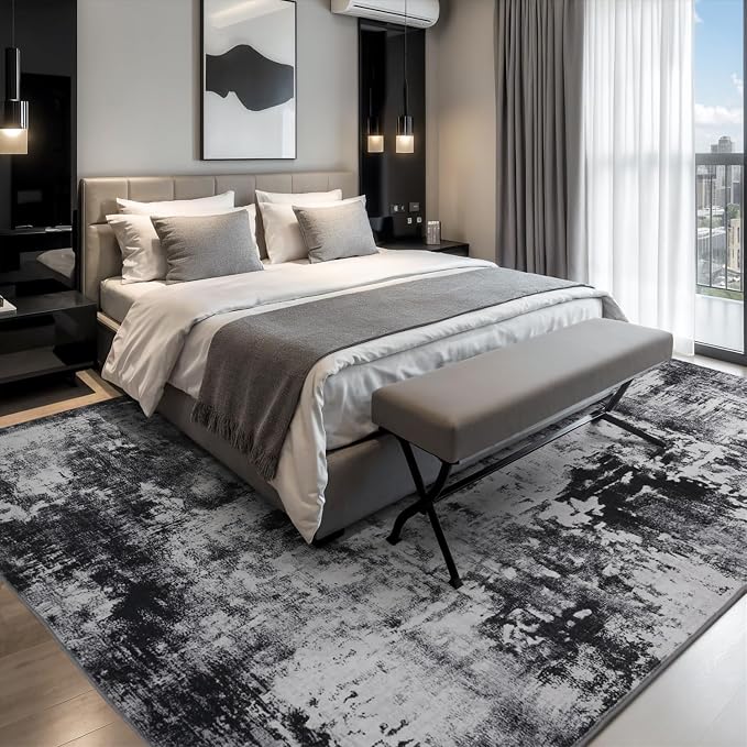 Rugflix 5x8 Area Rugs for Living Room, Washable Large Rug Stain-Resistant Low - Image 2