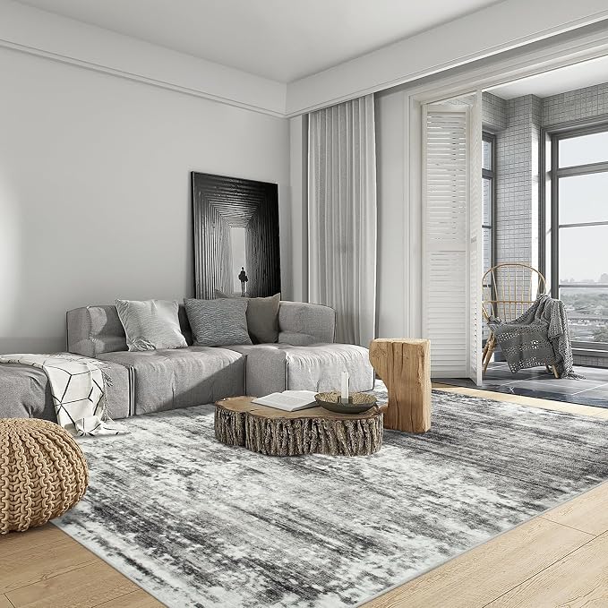 6x9 Area Rugs Washable Rug: Large Modern Abstract Living Room Rug Soft - Image 3