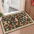 ROYHOME Mushroom Rug Black by ROYHOME