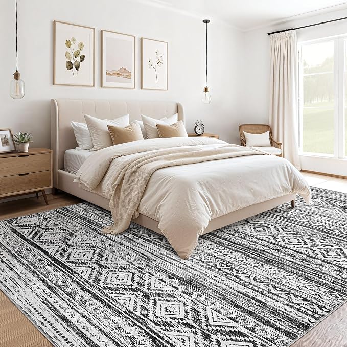 cotiled 8x10 Area Rugs Living Room Rug: Washable Boho Rugs - Image 4